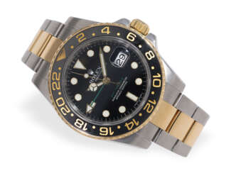 Armbanduhr: Rolex GMT Master II, Ref. 116713LN in Stahl/Gold