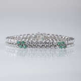 Feines Vintage Diamant-Smaragd-Armband - Foto 1