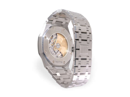 Armbanduhr: hochwertige Herrenuhr Audemars Piguet Royal Oak 15400ST.OO.1220St.01 mit Stammbuchauszug - photo 7
