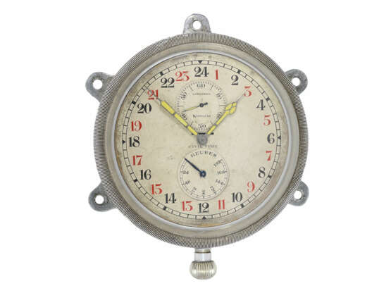 Beobachtungsuhr: absolute Rarität, Longines Observatoriums-Chronometer Greenwich Civil Time mit 24-h-Zifferblatt und 8-Tage-Werk Kaliber 24.41, ca.1940 - Foto 1