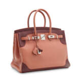 A LIMITED EDITION ROSY & ROUGE H SWIFT LEATHER GHILLIES BIRKIN 35 WITH PALLADIUM HARDWARE - photo 2