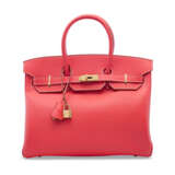A LIMITED EDITION ROSE JAIPUR & GOLD EPSOM LEATHER CANDY BIRKIN 35 WITH PERMABRASS HARDWARE - Foto 1