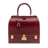 A ROUGE H CALF BOX LEATHER SAC MALETTE WITH GOLD HARDWARE - photo 1