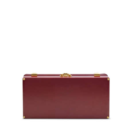 A ROUGE H CALF BOX LEATHER SAC MALETTE WITH GOLD HARDWARE - фото 6