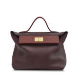 A ROUGE H CLÉMENCE LEATHER & ROUGE GRENAT SWIFT LEATHER 24/24 35 WITH GOLD HARDWARE - фото 1