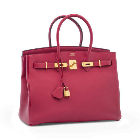 A ROUGE GRENAT TOGO LEATHER BIRKIN 35 WITH GOLD HARDWARE - Foto 2
