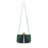 A VERT CLAIR & BLACK EPSOM LEATHER AND WHITE CHAMONIX LEATHER ROUTE SAC Á MALICE WITH GOLD HARDWARE - Foto 1