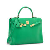 A MENTHE CLÉMENCE LEATHER RETOURNÉ KELLY 35 WITH GOLD HARDWARE - фото 5