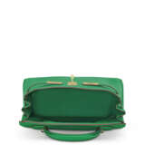 A MENTHE CLÉMENCE LEATHER RETOURNÉ KELLY 35 WITH GOLD HARDWARE - фото 9