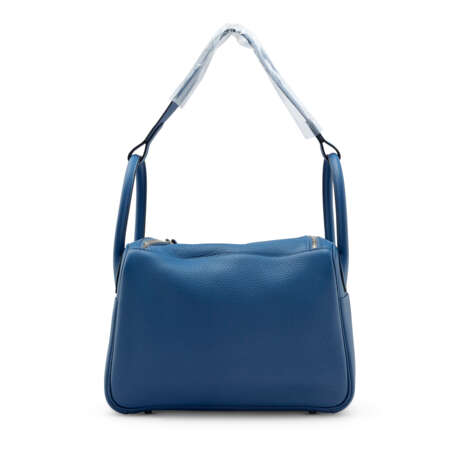 A BLEU AGATE & GRIS MOUETTE CLÉMENCE LEATHER VERSO LINDY 30 WITH PALLADIUM HARDWARE - photo 3