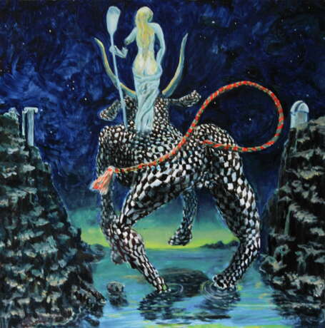 “The fifth case (the Kidnapping of Europe)” Canvas Oil paint Surrealism Mythological 2018 - photo 1