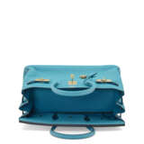 A TURQUOISE TOGO LEATHER BIRKIN 35 WITH GOLD HARDWARE - фото 4