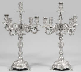 Pair of ornate candelabra
