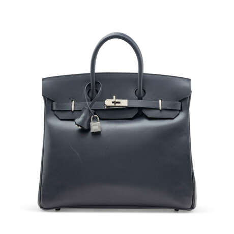 AN ARDOISE CALF BOX LEATHER HAC BIRKIN 32 WITH PALLADIUM HARDWARE - photo 1