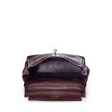 A HAVANE CLÉMENCE LEATHER KELLY ADO 28 WITH GOLD HARDWARE - фото 4