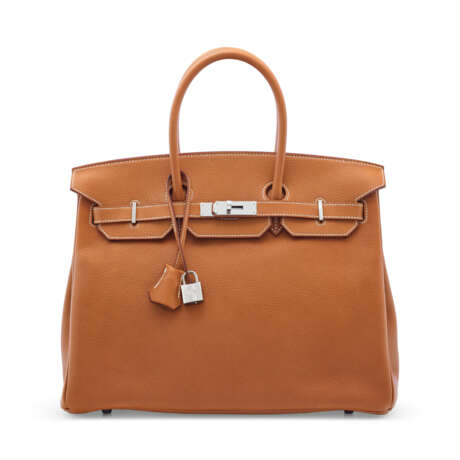 A BARÉNIA FAUBOURG LEATHER BIRKIN 35 WITH PALLADIUM HARDWARE - фото 1