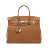 A BARÉNIA FAUBOURG LEATHER BIRKIN 35 WITH PALLADIUM HARDWARE - фото 1