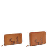 A SET OF TWO: FAUVE SWIFT LEATHER HORSE ROCABAR AZAP LONG WALLET & AZAP INTEGRAL WALLET - photo 2