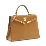 A NATUREL PECARI LEATHER SELLIER KELLY 35 WITH GOLD HARDWARE - фото 2