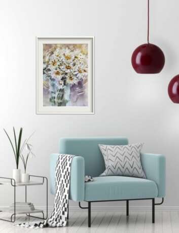 Летний букет Watercolor paper Watercolor on paper Impressionism Flower still life Russia 2022 - photo 4