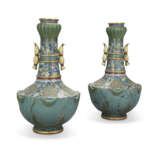 AN UNUSUAL PAIR OF LARGE CHINESE CHAMPLEV&#201; AND CLOISONN&#201; ENAMELED VASES - фото 2