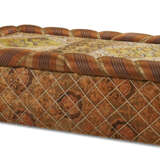 AN UPHOLSTERED OTTOMAN INCORPORATING KAITAG EMBROIDERY - фото 1