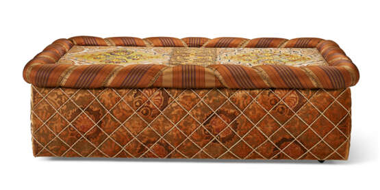 AN UPHOLSTERED OTTOMAN INCORPORATING KAITAG EMBROIDERY - фото 3