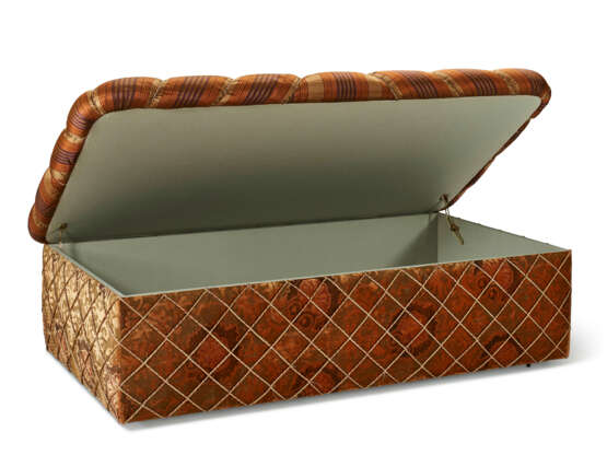 AN UPHOLSTERED OTTOMAN INCORPORATING KAITAG EMBROIDERY - photo 6