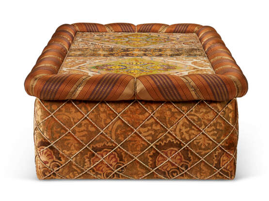 AN UPHOLSTERED OTTOMAN INCORPORATING KAITAG EMBROIDERY - фото 7