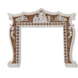 A GEORGE II SPANISH BROCATELLE AND WHITE STATUARY MARBLE CHIMNEYPIECE - photo 1