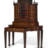 A GEORGE III MAHOGANY SECRETAIRE CABINET-ON-STAND, AFTER A DESIGN BY THOMAS CHIPPENDALE - photo 6