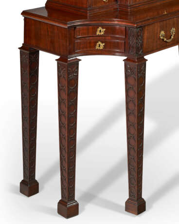 A GEORGE III MAHOGANY SECRETAIRE CABINET-ON-STAND, AFTER A DESIGN BY THOMAS CHIPPENDALE - photo 11