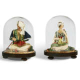 A PAIR OF EARLY VICTORIAN TINTED-WAX `TURKISH` FIGURES - photo 2