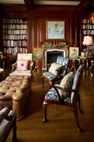 A PAIR OF GEORGE II MAHOGANY ARMCHAIRS - Foto 8