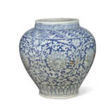 A RARE CHINESE REVERSE-DECORATED BLUE AND WHITE JAR - photo 3