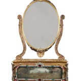 A GEORGE III PASTE-SET AND SILVER-MOUNTED ORMOLU DRESSING TABLE MIRROR WITH AUTOMATON AND MUSICAL MOVEMENT - photo 1