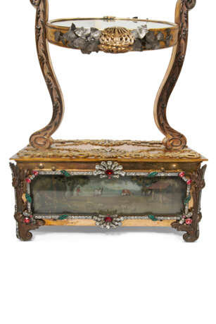 A GEORGE III PASTE-SET AND SILVER-MOUNTED ORMOLU DRESSING TABLE MIRROR WITH AUTOMATON AND MUSICAL MOVEMENT - photo 3