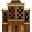A GEORGE II MAHOGANY AND PARCEL-GILT BREAKFRONT SECRETAIRE BOOKCASE - Auction archive