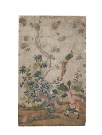 A SET OF SIX CHINESE HAND-PAINTED PAPER PANELS - фото 2