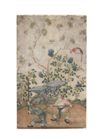 A SET OF SIX CHINESE HAND-PAINTED PAPER PANELS - фото 4