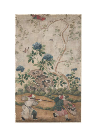 A SET OF SIX CHINESE HAND-PAINTED PAPER PANELS - photo 8