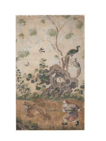 A SET OF SIX CHINESE HAND-PAINTED PAPER PANELS - фото 12