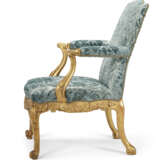 A PAIR OF GEORGE III GILTWOOD ARMCHAIRS - photo 4