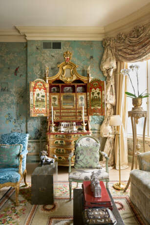 A PAIR OF GEORGE III GILTWOOD ARMCHAIRS - Foto 10