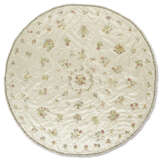 A SILK SATIN AND CHAINSTITCH EMBROIDERED APPLIQUE TABLE COVER - photo 2