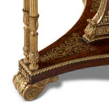 A REGENCY ORMOLU-MOUNTED MAHOGANY CENTER TABLE WITH A WHITE MARBLE AND SCAGLIOLA-INLAID MARBLE TOP - фото 6