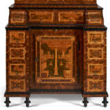 A SOUTH GERMAN BRASS-MOUNTED EBONIZED, BURR BIRCH, FRUITWOOD AND MARQUETRY BUREAU CABINET - photo 9