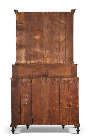 A SOUTH GERMAN BRASS-MOUNTED EBONIZED, BURR BIRCH, FRUITWOOD AND MARQUETRY BUREAU CABINET - photo 15