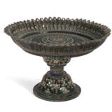 AN INDIAN GEM-SET AND ENAMELED SILVER-GILT TAZZA - photo 2