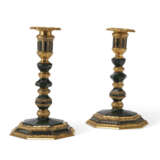 A PAIR OF GERMAN GILT-BRONZE AND BLOODSTONE CANDLESTICKS - photo 2